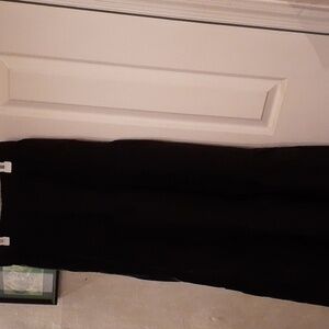 Elegant Black 3 Tier A-Line Crepe Polyester Skirt, Sz L
